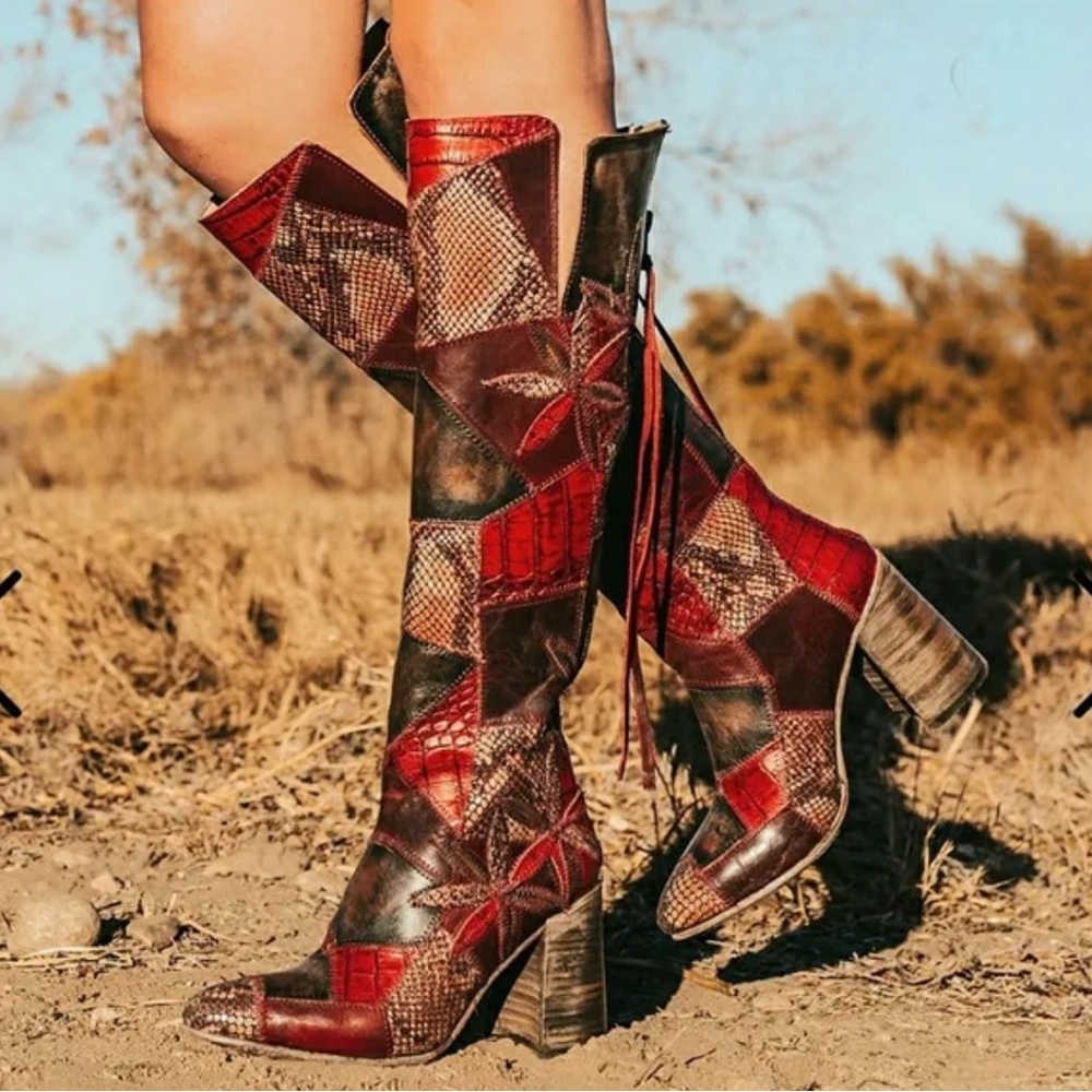 Freebird Juno patchwork boot